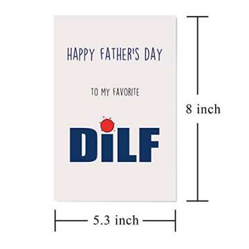 Kirynurd Happy Father's Day to My Favorite DILF, Fathers Day Card for Husband from Wife