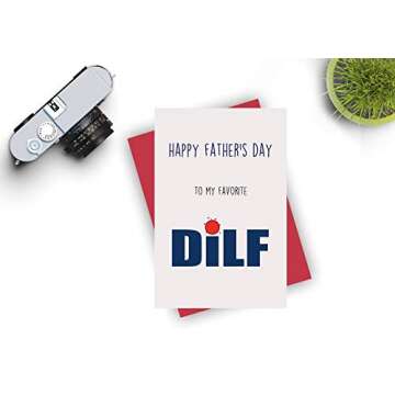 Kirynurd Happy Father's Day to My Favorite DILF, Fathers Day Card for Husband from Wife