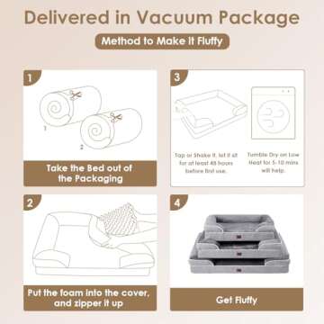 EHEYCIGA Orthopedic Dog Bed - Waterproof Memory Foam Pet Bed