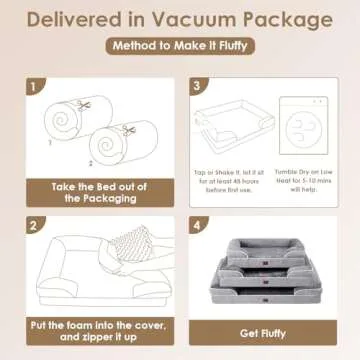 EHEYCIGA Orthopedic Dog Bed - Waterproof Memory Foam Pet Bed