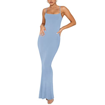 REORIA Women's Sexy Casual Lounge Slip Maxi Dress - Versatile & Elegant
