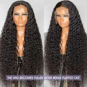 Lemoda 210% Density 13x6 Full Lace Frontal Wig Water Wave Virgin Human Hair Wigs Deep Wave 13x6 HD Lace Front Wigs For Black Women Wet and Wavy Wig 24Inch Bouncy Curl 12A