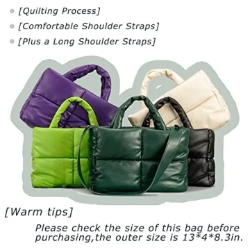 Chic Quilted Puffer Tote Bag for Women - Soft & Spacious
