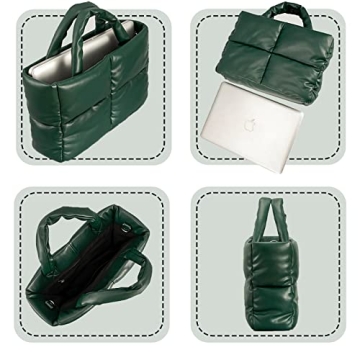 Chic Quilted Puffer Tote Bag for Women - Soft & Spacious