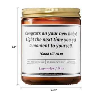 Funny Candle for New Parents - Lavender Scented Gift Idea
