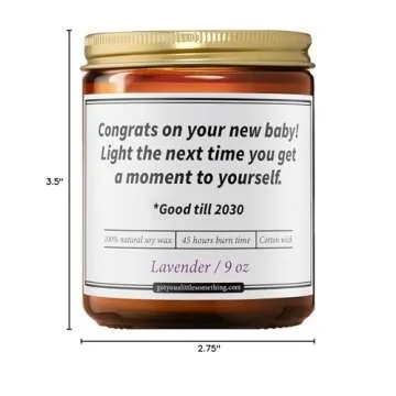 Funny Candle for New Parents - Lavender Scented Gift Idea