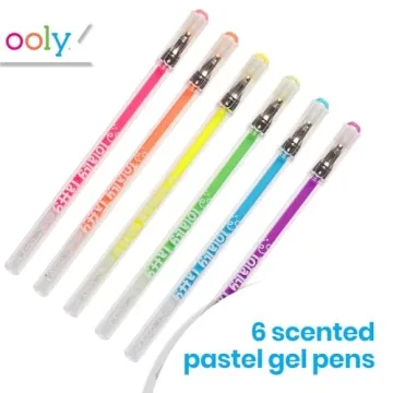 OOLY Scented Gel Pens Set of 6 Pastel Colors for Kids and Adults