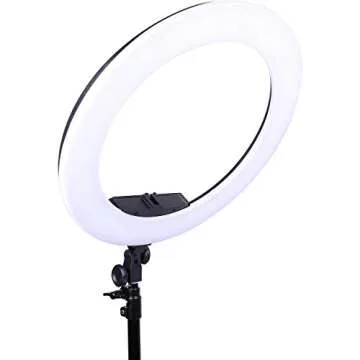 Dracast Halo Bi-Color LED180 | 18" Dimmable LED Video Ring Light Kit| Bi-Color 3200K-5600K | Remote Control | Zoom Video Conference Lighting, YouTube, Live Stream