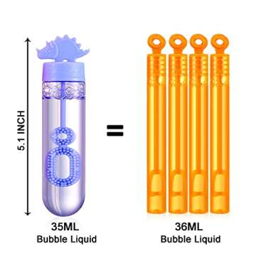 24 Pcs Dinosaur Bubble Wands,Mini Bubble Wands Party Favors for Themed Birthday,Outdoors Activity,Summer Party,Easter,Bubble Blower Toy for Boys Girls and Kids