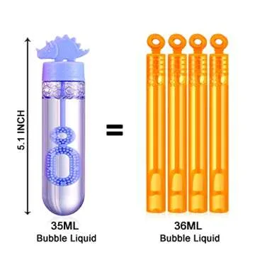 24 Pcs Dinosaur Bubble Wands,Mini Bubble Wands Party Favors for Themed Birthday,Outdoors Activity,Summer Party,Easter,Bubble Blower Toy for Boys Girls and Kids