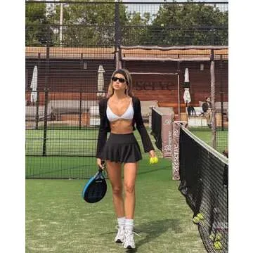 OQQ Women 2 Piece Mini Skirts 2 in 1 Flowy Sexy Basic Stretchy Flared Casual Skirts Black Rose