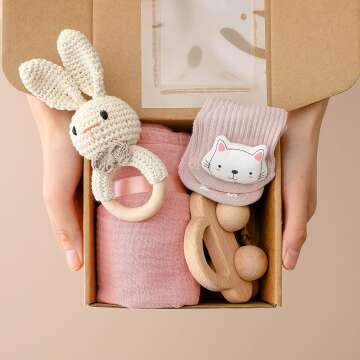 Newborn Baby Gift Set - 6 PCS Essentials for Girls/Boys