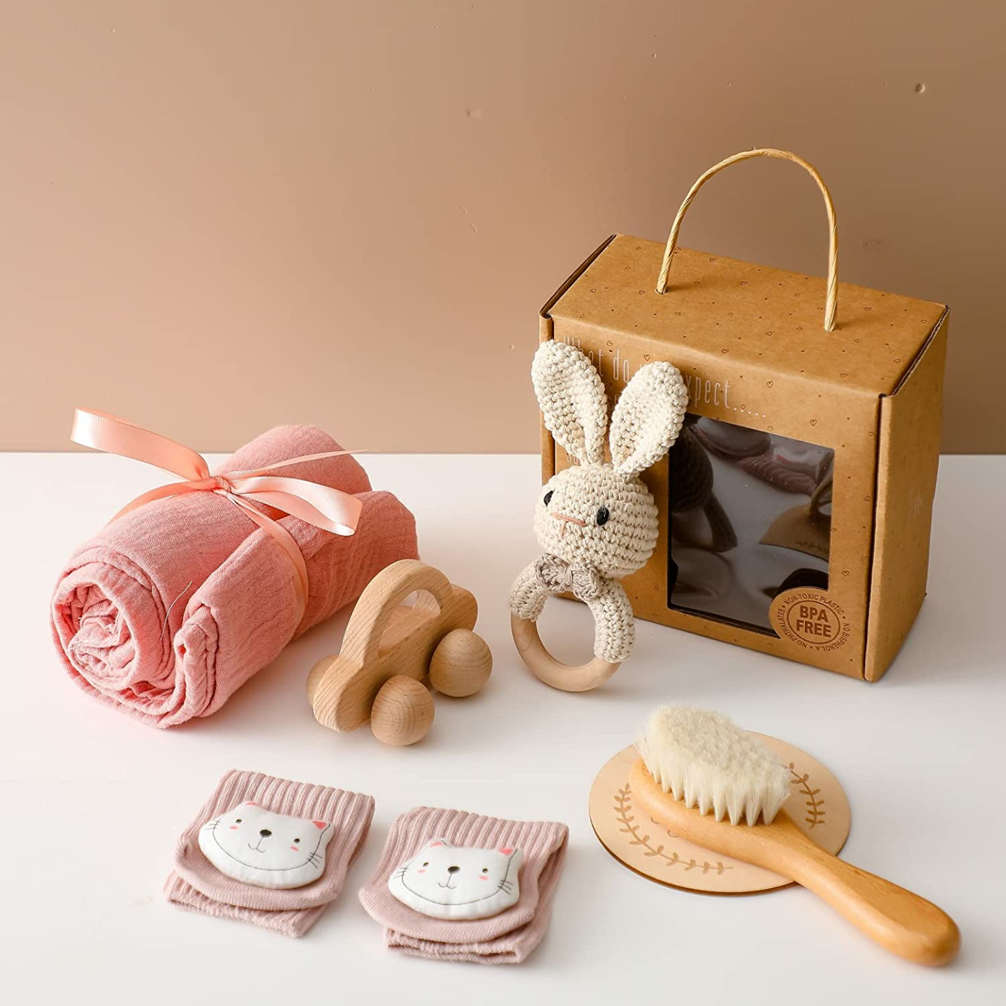 Newborn Baby Gift Set - 6 PCS Essentials for Girls/Boys