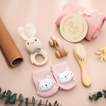 Newborn Baby Gift Set - 6 PCS Essentials for Girls/Boys