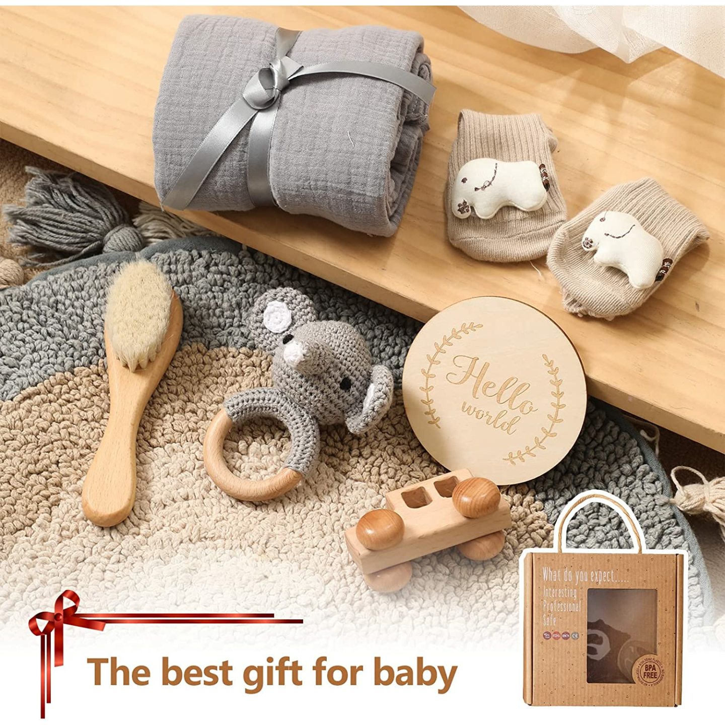 Newborn Baby Gift Set - 6 PCS Essentials for Girls/Boys