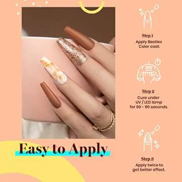 Beetles Gel Nail Polish, 1Pcs 15ml Beyonce Caramel Brown Color Soak Off Gel Polish Nail Art Manicure Salon DIY Nail Uv Lamp Gel Nail Design Decoration at Home