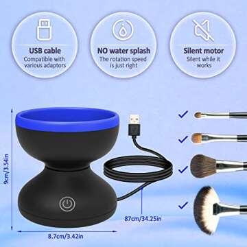 Catcan Electric Makeup Brush Cleaner- Make Up Brush Cleaner Machine for Portable Automatic USB Cosme...