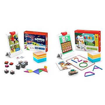 Osmo - Genius Starter Kit & Little Genius Starter Kit + Early Math Adventure for iPad - Ages 3-10 - ...