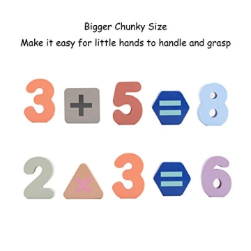 GEMEM Large Wooden Alphabet Number Puzzles for Toddlers