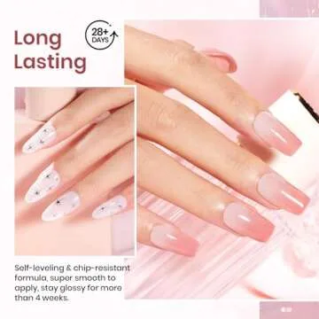 Beetles Jelly Gel Nail Polish Set 6 Colors Neutral Sheer Milky White Nude Pink Gel Polish Kit Translucent Soak off Uv Nail Gel Diy Manicure 2024 New Nail Trend Valentine's Day Gifts for Girls Women