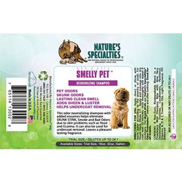 Nature's Specialties Smelly Pet Dog Shampoo for Pets, Natural Choice for Professional Groomers, Last...