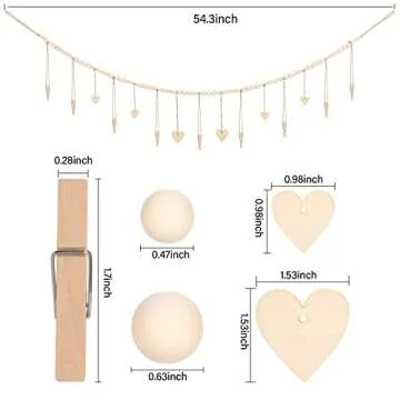 KLOGTSIND Photo Display with Clips - Boho Wall Decor