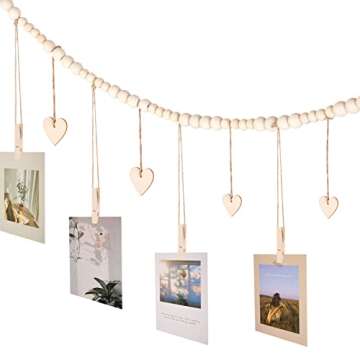 KLOGTSIND Photo Display with Clips - Boho Wall Decor