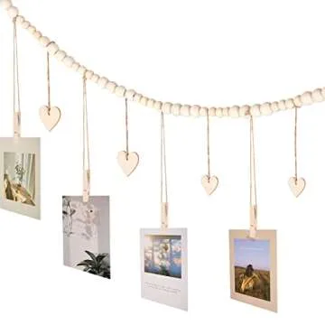 KLOGTSIND Photo Display with Clips - Boho Wall Decor