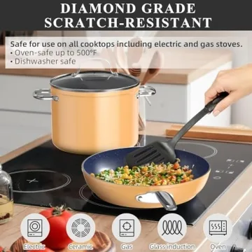 Nuwave Blue Ceramic Nonstick Cookware Set