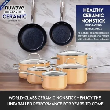Nuwave Blue Ceramic Nonstick Cookware Set