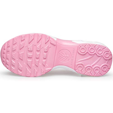 DOUSSPRT Womens Walking Shoes Slip on Sock Sneakers Lady Girls Nurse Mesh Air Cushion Platform Loafers Fashion Casual Confort Pink US Size 8