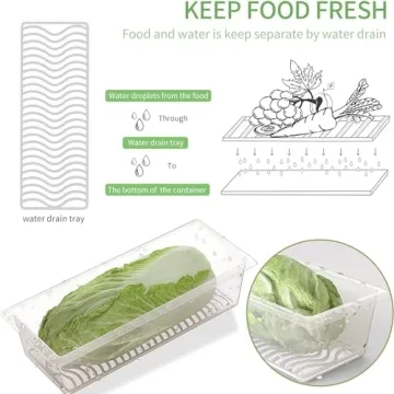 SILIVO 1.5L Produce Container Set - Keep Fruits Fresh