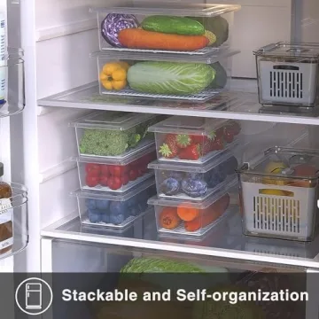 SILIVO 1.5L Produce Container Set - Keep Fruits Fresh