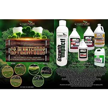 GS Plant Foods Organic Liquid Humic Acid with Fulvic - Concentrate Fertilizer for Enhanced Nutrient Uptake and Soil Conditioning - 1 Gallon