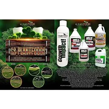 GS Plant Foods Organic Liquid Humic Acid with Fulvic - Concentrate Fertilizer for Enhanced Nutrient Uptake and Soil Conditioning - 1 Gallon