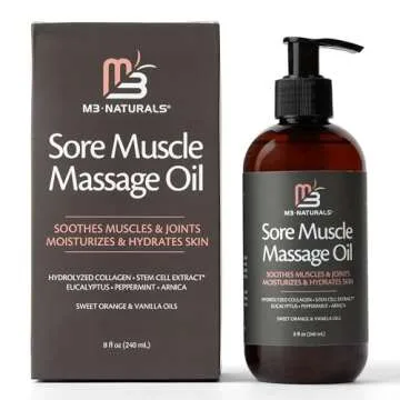 M3 Naturals Arnica Massage Oil with Collagen and Stem Cells