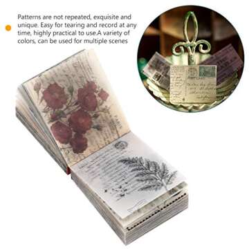 1 Book Scrapbooking Paper Vintage Paper Decorative DIY Scrapbooking Retro Material Paper 365 Sheets