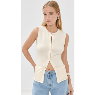 Lioness Kourt Vest Women's Ivory Stylish Layering Piece
