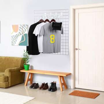 Zonon 10 Pack Gridwall Waterfall Faceout Hooks with 6 Balls 12 Inch Hanger for Wire Grid Square Tube Gridwall Hooks for Grid Wall Clothing Store Retail Display