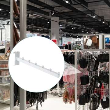 Zonon 10 Pack Gridwall Waterfall Faceout Hooks with 6 Balls 12 Inch Hanger for Wire Grid Square Tube Gridwall Hooks for Grid Wall Clothing Store Retail Display