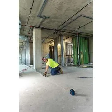 BOSCH GLL 55 50 FT Self-Leveling Cross-Line Laser, Includes 3 AA Batteries, Magnetic Mounting Bracket, Laser Target Plate, & Hard Carrying Case