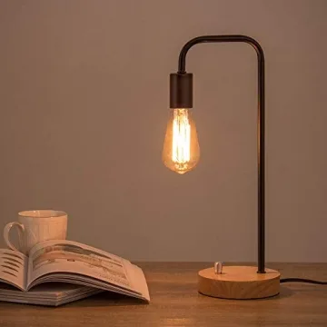 HAITRAL Industrial Desk Lamp for Office Bedroom Living Room