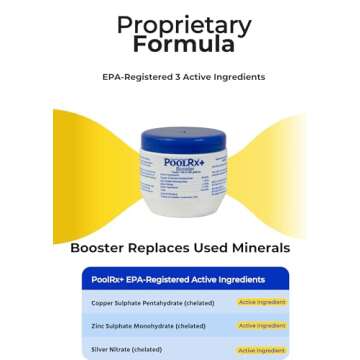 Pool RX 332001 PoolRX+ Booster Blue Swimming Pool Algaecide, Single Unit