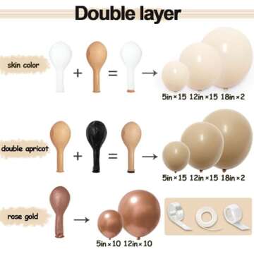 Blush Ivory Balloon Kit for Party Decorations and Celebrations