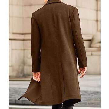 SOMTHRON Casual Trench Coat for Men - Elegant Slim Fit Jacket