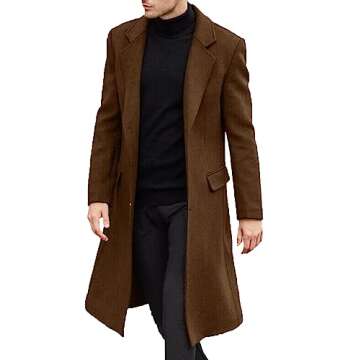 SOMTHRON Casual Trench Coat for Men - Elegant Slim Fit Jacket