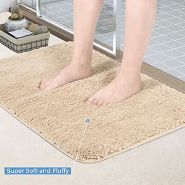 Lifewit Bathroom Rug Bath Mat 32"x20" Non-Slip Soft Microfiber Water Absorbent