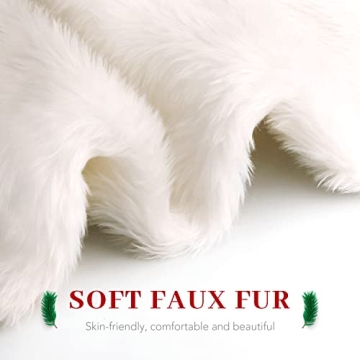 Luxurious Funux Faux Fur Christmas Tree Skirt - 48 Inch