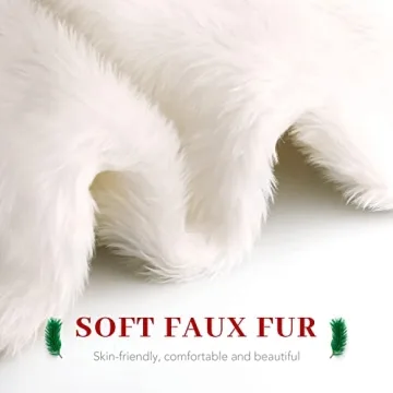 Luxurious Funux Faux Fur Christmas Tree Skirt - 48 Inch