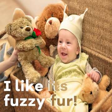 YOLINYOISH Brown Teddy Bear Plush Toy with Rose 12''